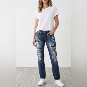 True Religion Cameron Distressed Blue Jeans